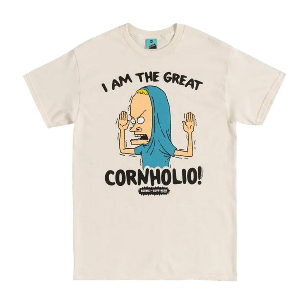 Beavis & Butthead Unisex Adult I Am The Great Cornholio T-Shirt / White